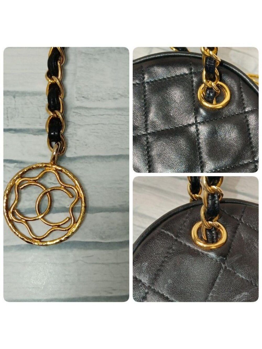 Chanel Quilted Pouch Chain Shoulder Handbag Lambskin Black - Picture 8 of 10